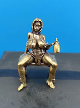 黄铜火影忍者酒醉千手纲手爆甲手办动漫美少女桌面书架模型摆件