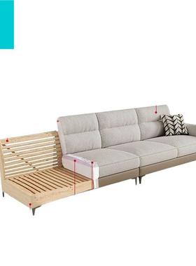 棉麻布沙发拆洗艺客厅36808简约现小代沙发大户可型意式猫爪皮直