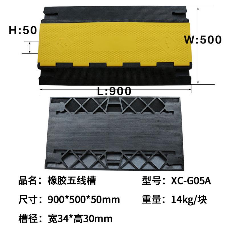 三门长力厂家直供品质款橡胶五线槽减速带舞台压线槽道路设施