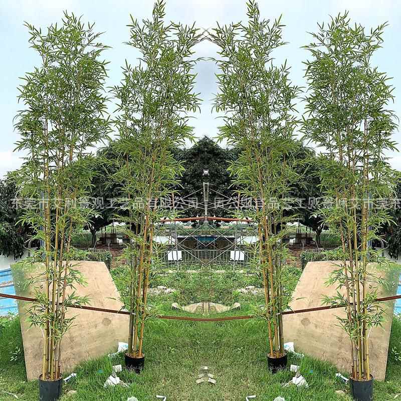 AL-ZZ-01竹子装饰盆栽店酒客自然细水竹厅竹屏风隔断假子植物摆件