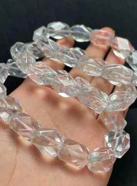 2026鑫梵希 天然白水晶随行单圈手链厂家直供
