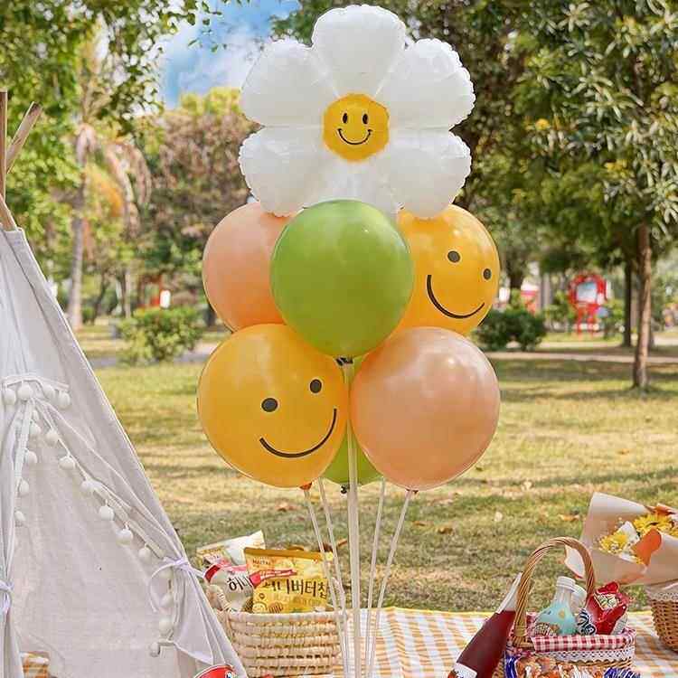 气球套餐底座桌飘小雏菊气球杆拖场景装饰气球拖杆立柱展示架