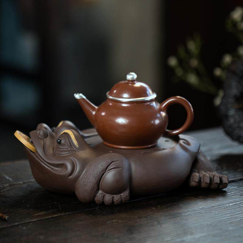 金蟾紫砂壶承干泡台壶垫隔热垫壶承养壶茶壶底座壶托壶架茶具配件