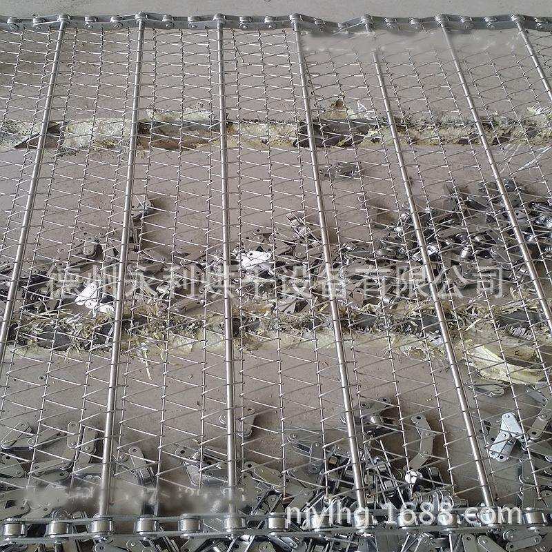 源头厂家金属高温菱形网带 不锈钢机械输送网带 食品高温过油网带