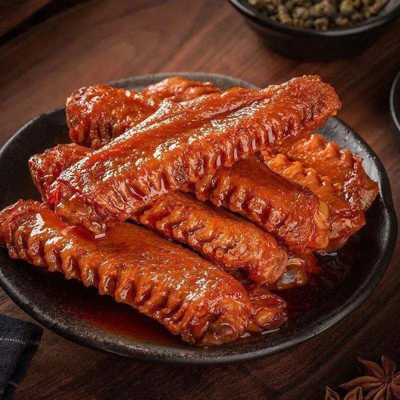 香辣炸酱鸭翅网红卤味熟食即食解馋小零食休闲零食