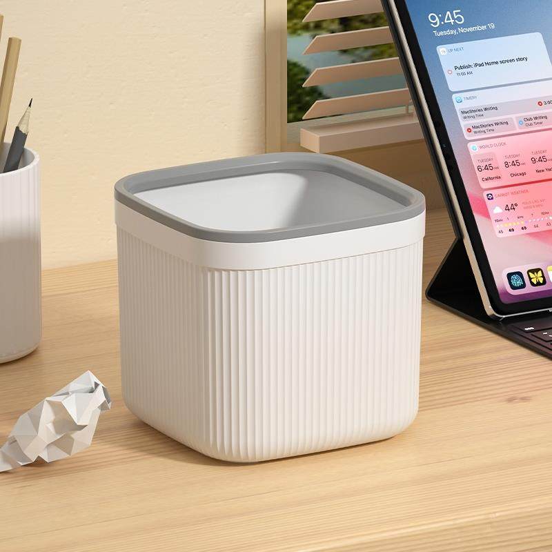 日本进口精工桌面垃圾桶无盖简约ins风创意式纸篓小号迷你可爱