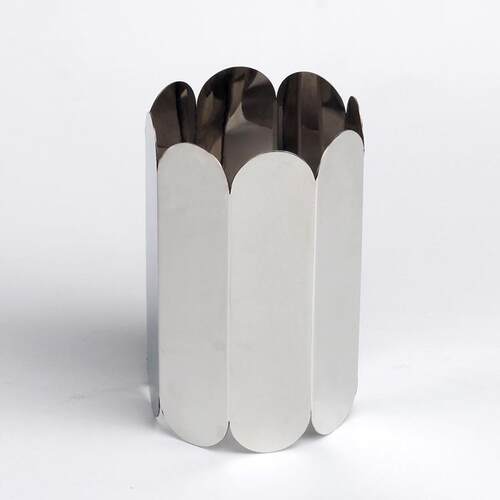 金属艺术镜面花瓶简约轻奢摆件样板间售楼处书房菱形干插花器摆设