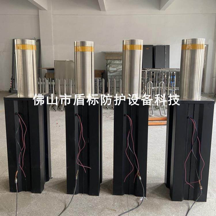 学校不锈钢自动液压一体升降路桩 智能电动伸缩车档柱 警示护柱