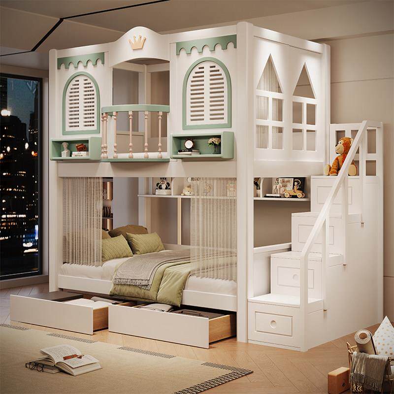 全实木儿童上下铺双层床互不干扰男女孩双人床上下铺高低床子母床