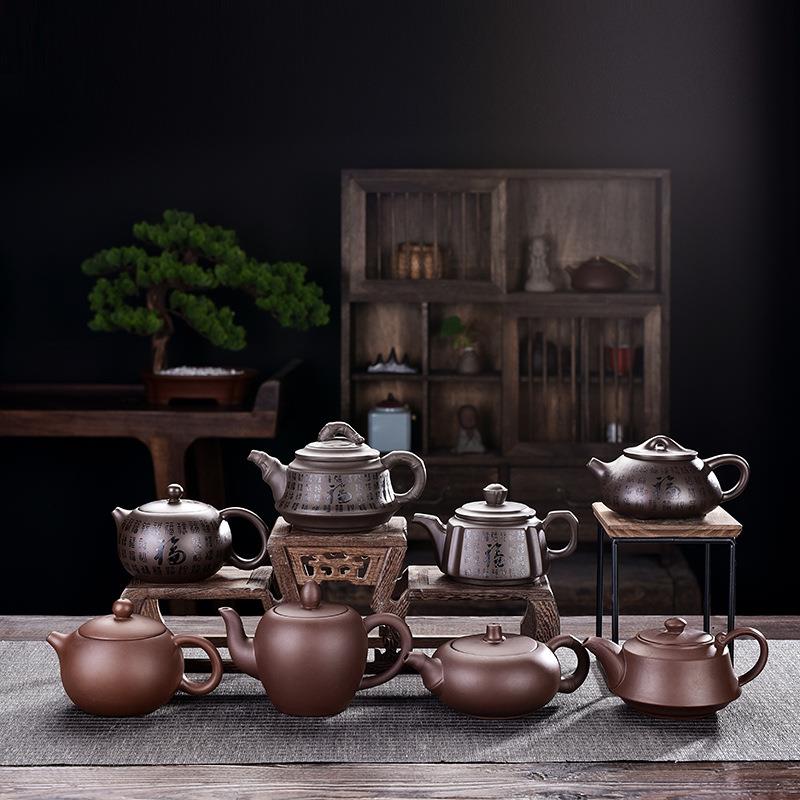 紫砂壶 厂家直供大容量泡茶壶 原矿紫砂茶具手工侧把壶