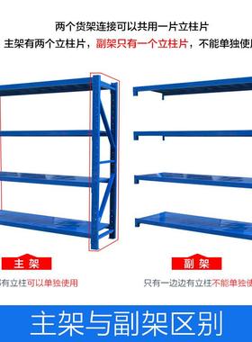 武汉襄阳蓝色仓储货架中重型商超置物架多层铁架子仓库货架展示架