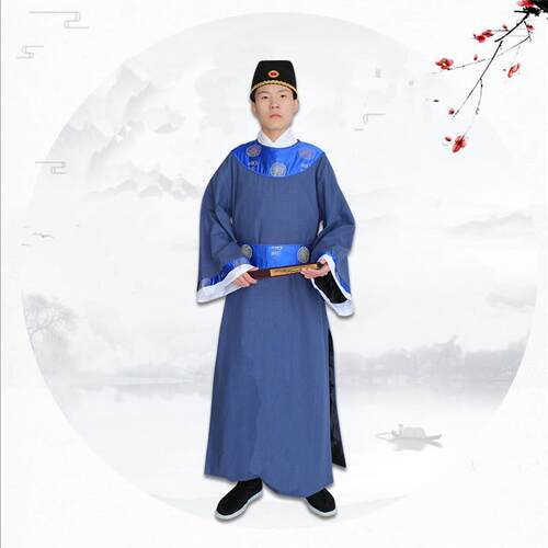宋制明朝官服古装棉麻演出服装中国风圆领袍汉服武侠风锦衣卫衣服