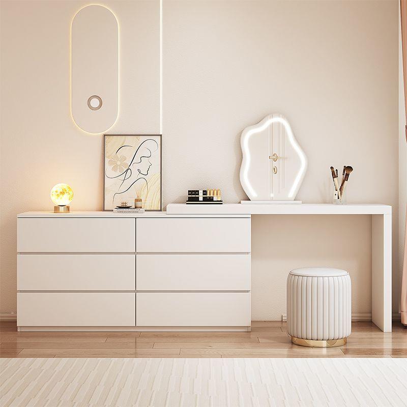 梳妆台卧室AIU户现代简约斗伸柜一体小型轻奢化床尾柜梳妆柜可缩