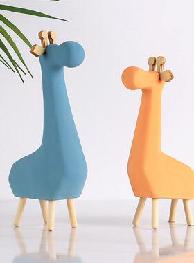北欧ins风陶瓷动物摆件创意客厅装饰品儿童房摆设房间布置送男孩
