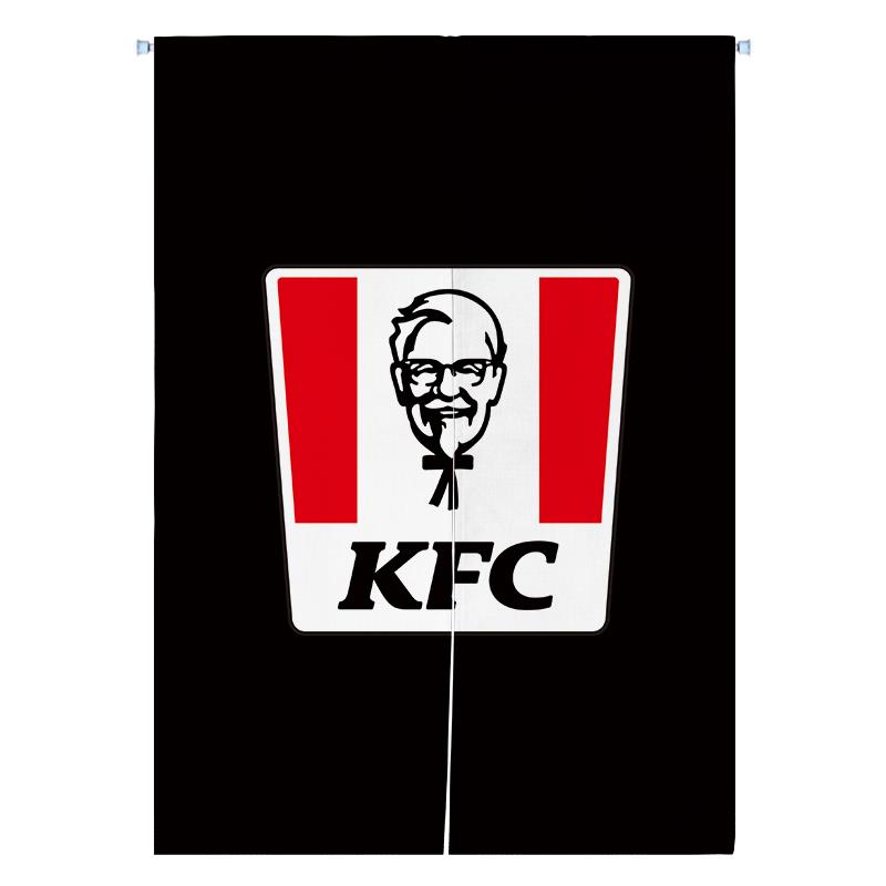 定制汉堡店炸鸡店肯德基厨房门帘饭店饭厅K咖啡挂帘披萨布艺帘子