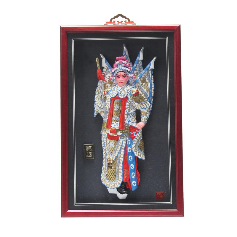 创意京剧玻璃画框浮雕摆件挂件中国特色工艺品礼品