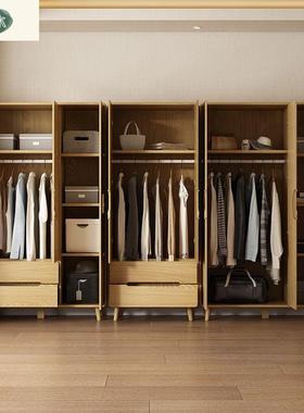 UXS约衣橱户型家用卧室小原木色中古风儿简童收纳衣镂空设柜计衣