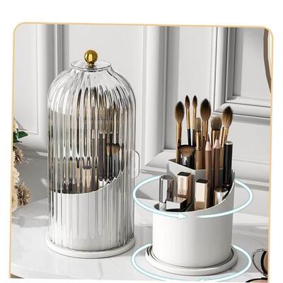 360 Degree Rotating Cosmetic Storage Box Makeup Organizer