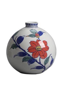 新中式复古双耳青花瓷陶瓷花瓶摆件家居酒壶花器装饰品