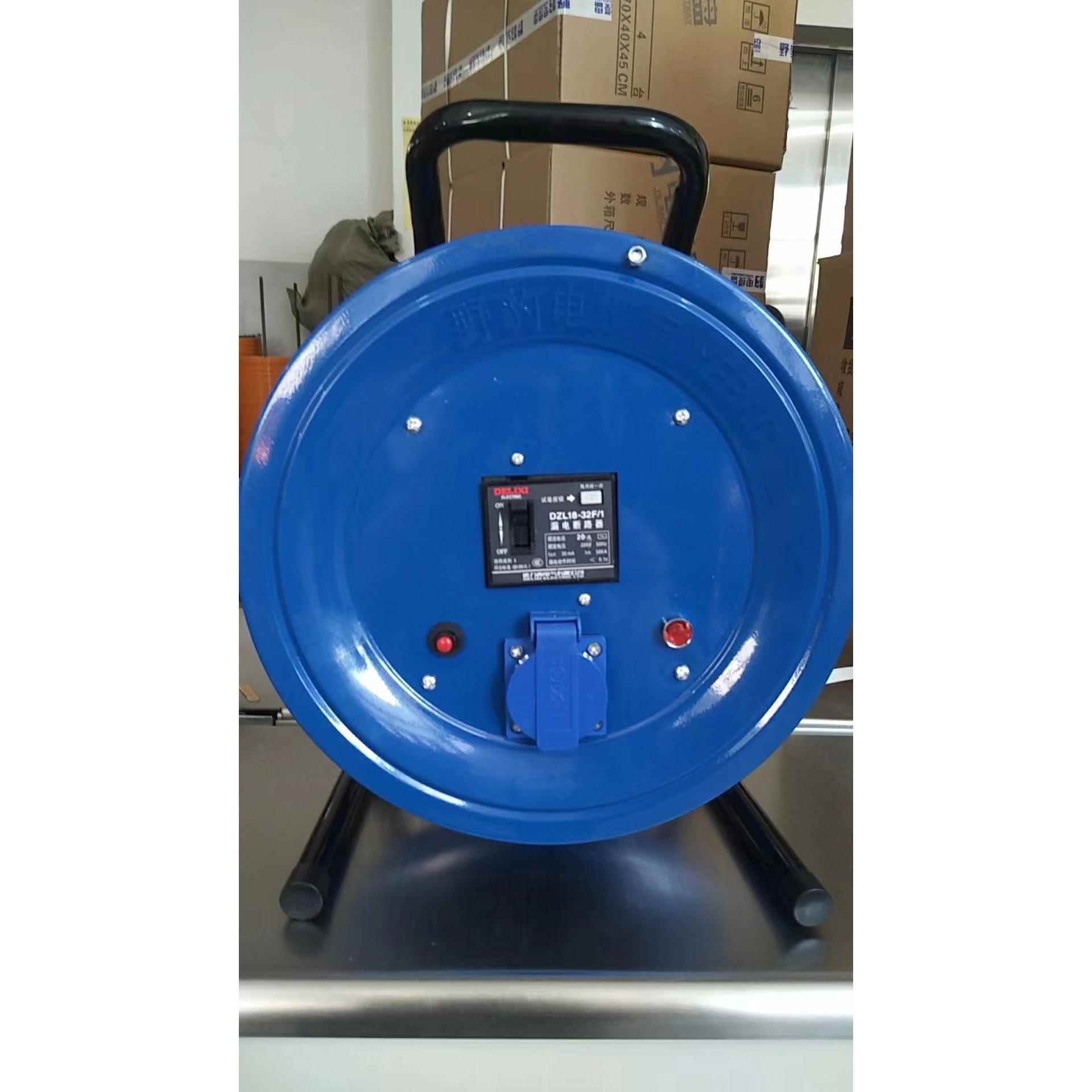 促销野豹单头移动式塑钢电缆盘过载漏电保护绕线盘220V/300