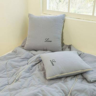 新款纯色全抱被轻奢HUS时尚办公枕室午睡被棉功能车用靠垫被二多