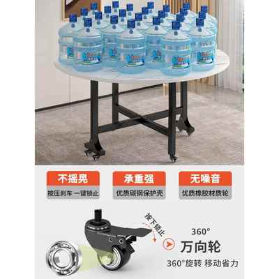 K*折叠餐桌家用小户型可折叠吃饭桌子出租房多功能圆桌简约移动饭