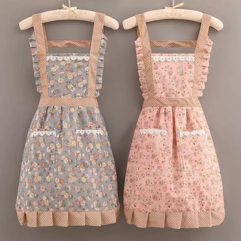 工作服防水围裙韩版可爱围裙套装
