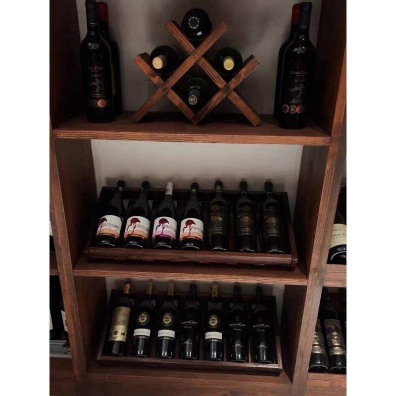 创意红酒架摆件实木红酒展示架高档家用葡萄酒架斜放酒瓶收纳托架