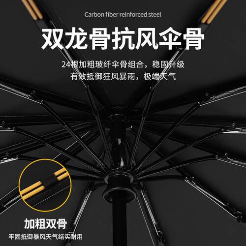 新款直销24骨全自动雨伞女晴雨两用伞男士双人大号防晒防紫外线遮