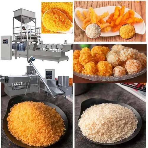 面包糠生产线 面包屑膨化机 雪花片膨化机 大型针状面包糠生产线