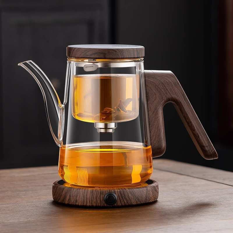 顶壶全玻璃内胆磁吸飘逸杯家用茶水分离泡茶壶套装一键过滤冲茶器