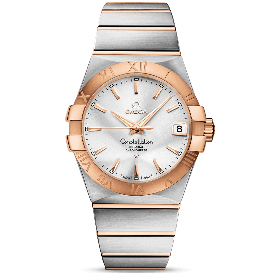 [9.8新]欧米茄星座间金自动机械手表男123.20.38.21.02.001