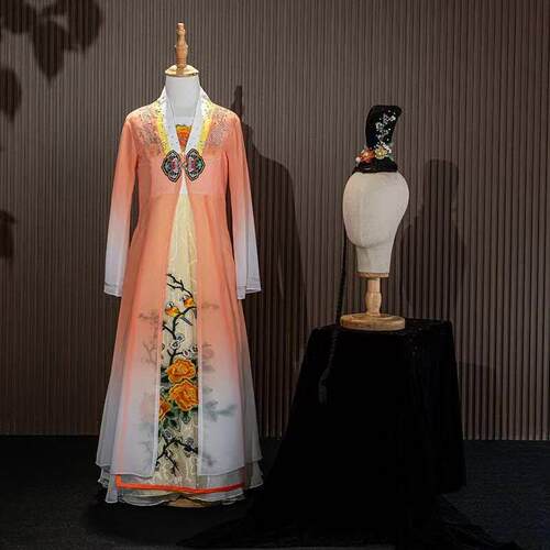 儿童古典舞演出服女童舞蹈服飘逸中国舞民族风表演服装