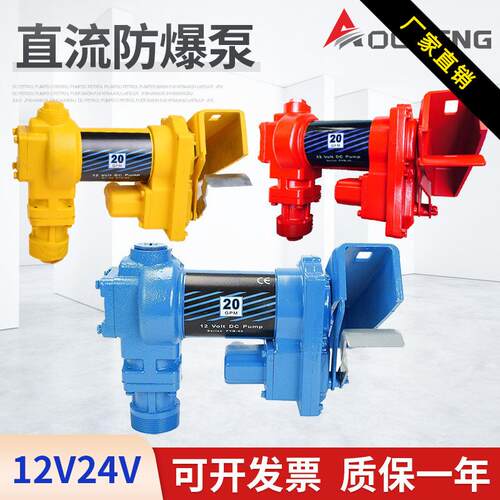 12V24V防爆直流汽油泵车载小型加油机汽油自吸泵总成电动抽油泵