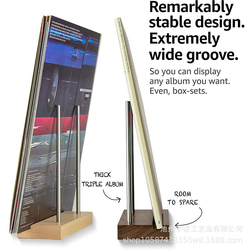 品质桌面黑胶唱片CD支架唱片收纳架平板手机桌面支架展示架