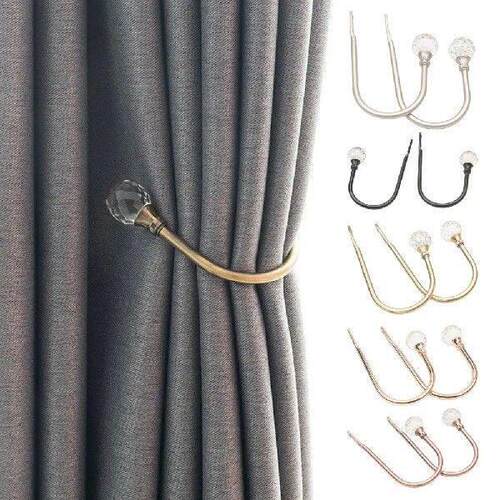 2 Pcs Excellent Curtain Hooks Transparent Ball Curtain