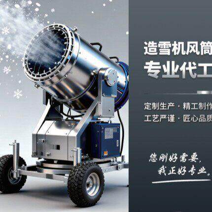 滑雪场大型造雪机户外雪炮 游乐场三轮可移动旋转滑雪造雪机风筒