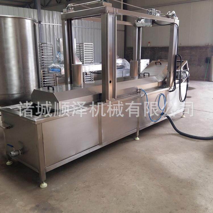 全自动油炸豆腐流水线 鱼豆腐油炸流水线 连续式油炸设备