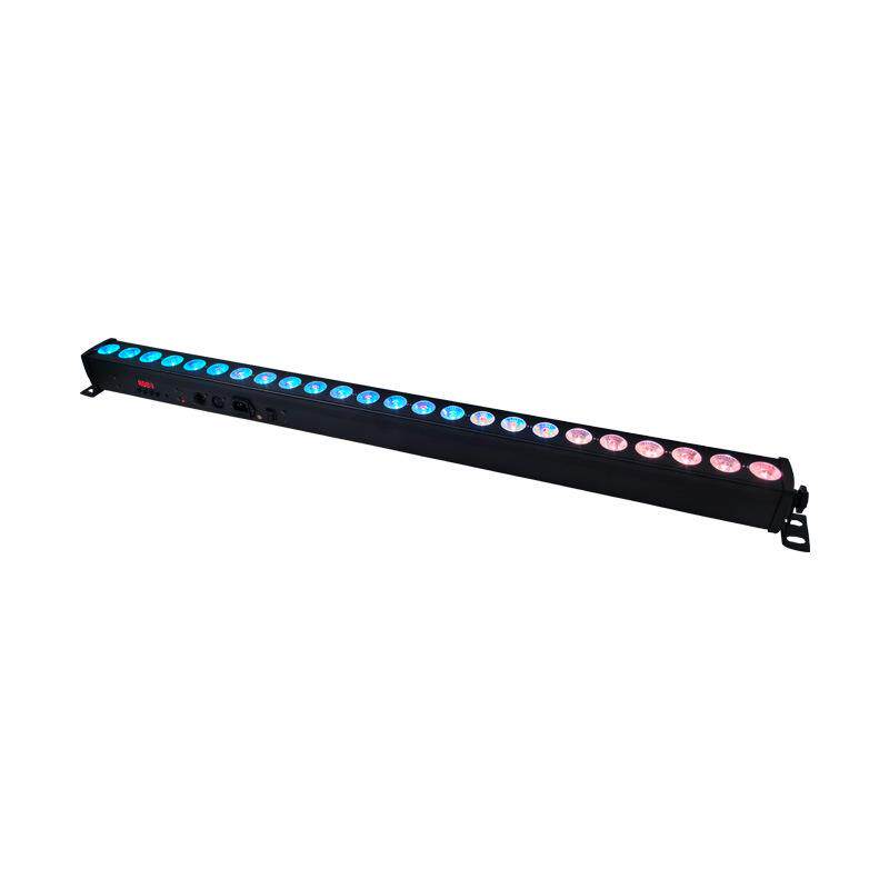 24颗六合一LED无线遥控电池洗墙灯DMX512跑马点控分控长条洗墙灯