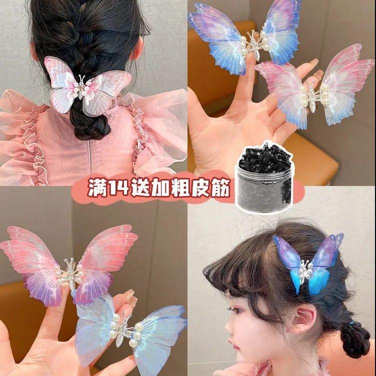 蝴蝶结蝴蝶发夹灵动儿童发卡发饰图片