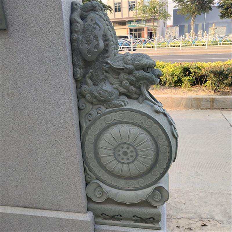 石雕门墩仿古狮子貔貅抱鼓石青石雕刻做旧石雕老石鼓庭院门口装饰