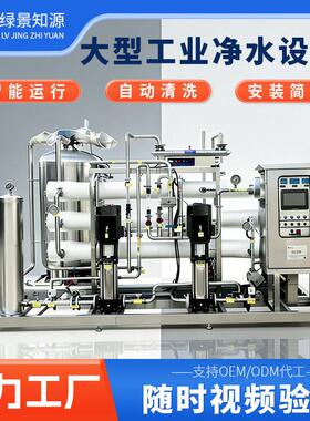 大型工业双级反渗透设备去离子水处理净化水设备全自动纯水设备