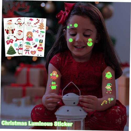 Christmas Luminous Tattoo Sticker Face Sticker Snowflake