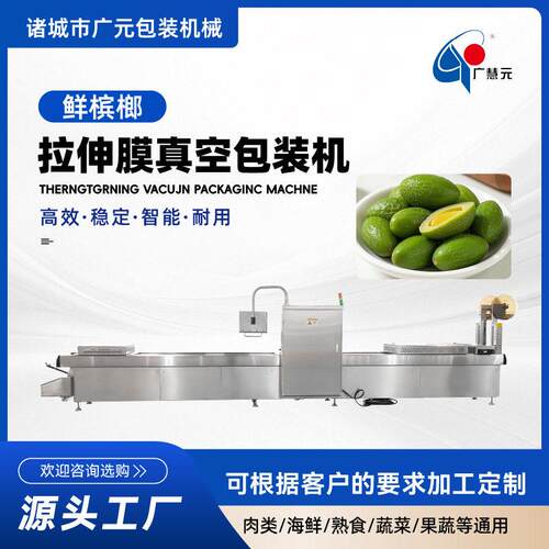 鲜槟榔芋头片拉伸膜真空包装机净菜全自动大型商用真空包装机