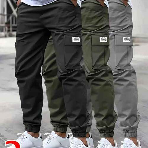 Menswear Plain Pocket Trousers - Mens Spring/Autumn Workwear