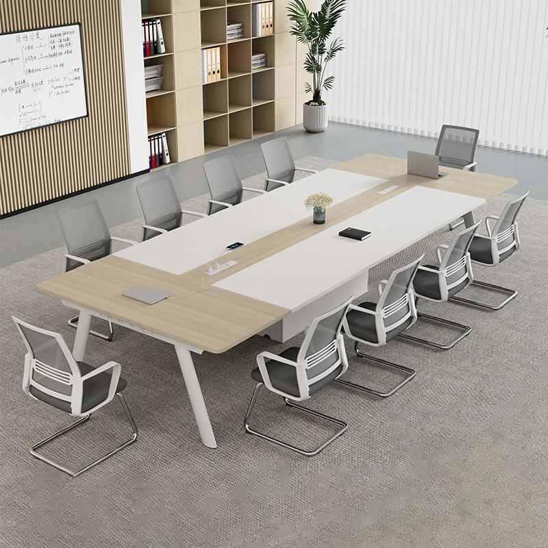 需定制办公家具会议桌长桌简约现代洽谈工业风办公桌小型会议室桌