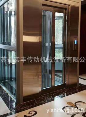 上海电梯厂供梯别墅应电钢观光755小电梯曳引带螺杆电梯轮椅升降