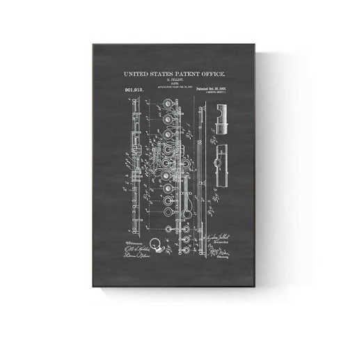 黑白乐器结构介绍装饰画音乐室工业风版画现代简约客厅卧室挂画