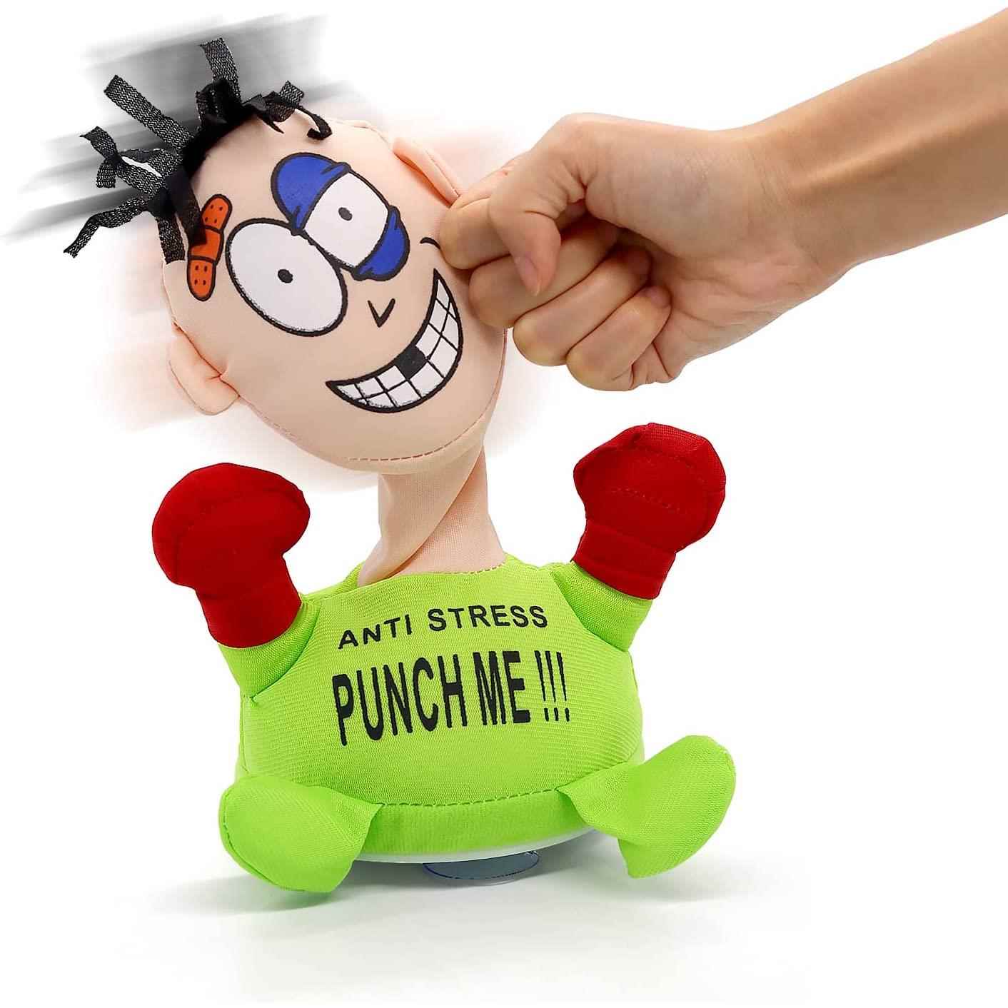 Electric Punch Me Plush Toys Anti Stress电动玩具发泄欠揍小人