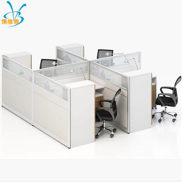 办公家具职员办公桌2/4/6人位简约现代桌椅组合员工屏风隔断组合